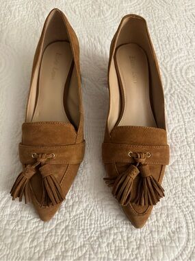 Essex Lane Women's Suede Tassel Loafers in Brown